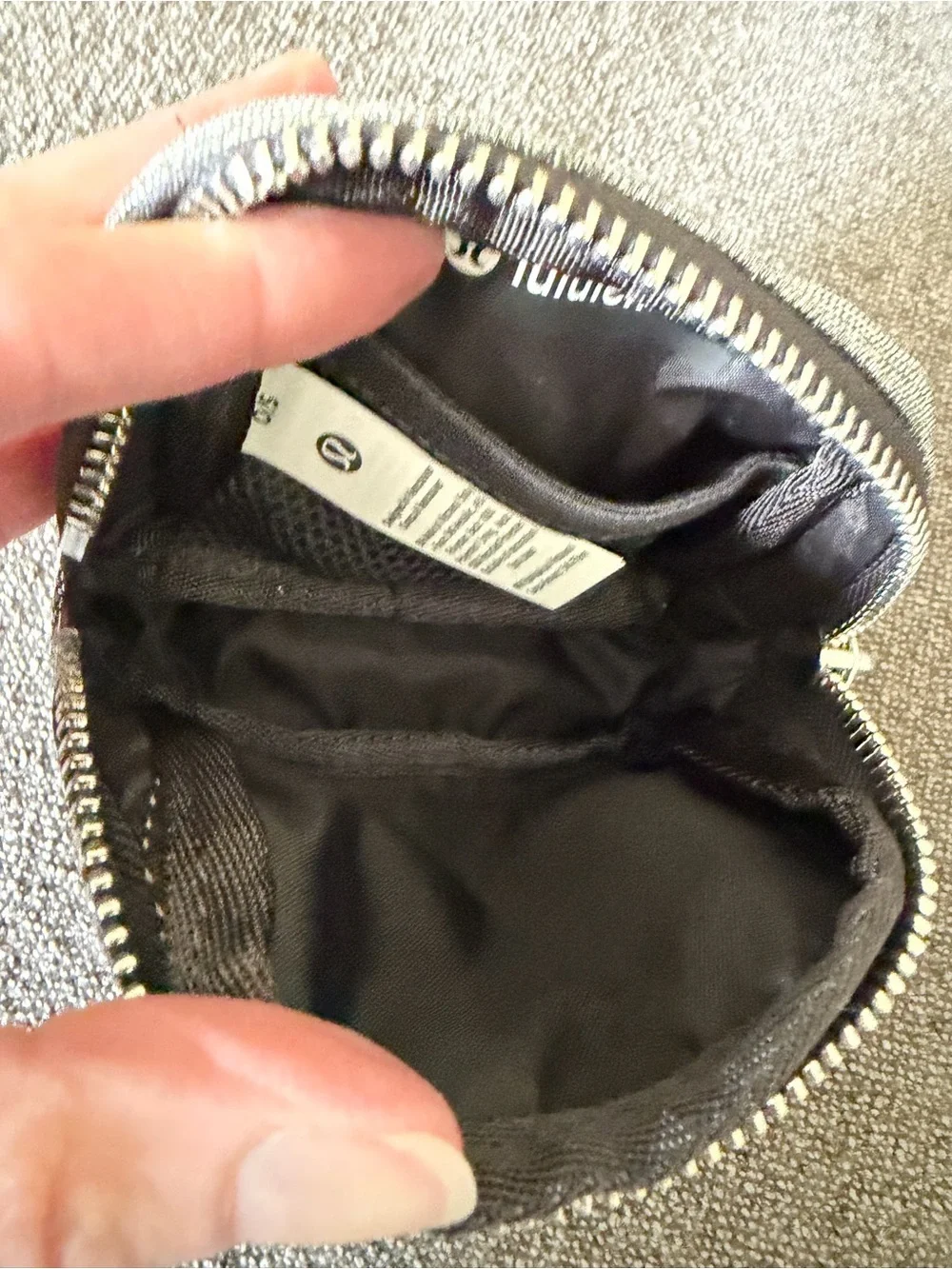 NWT lululemon athletica nano Metallic Black Glitter Cosmetic Pouch